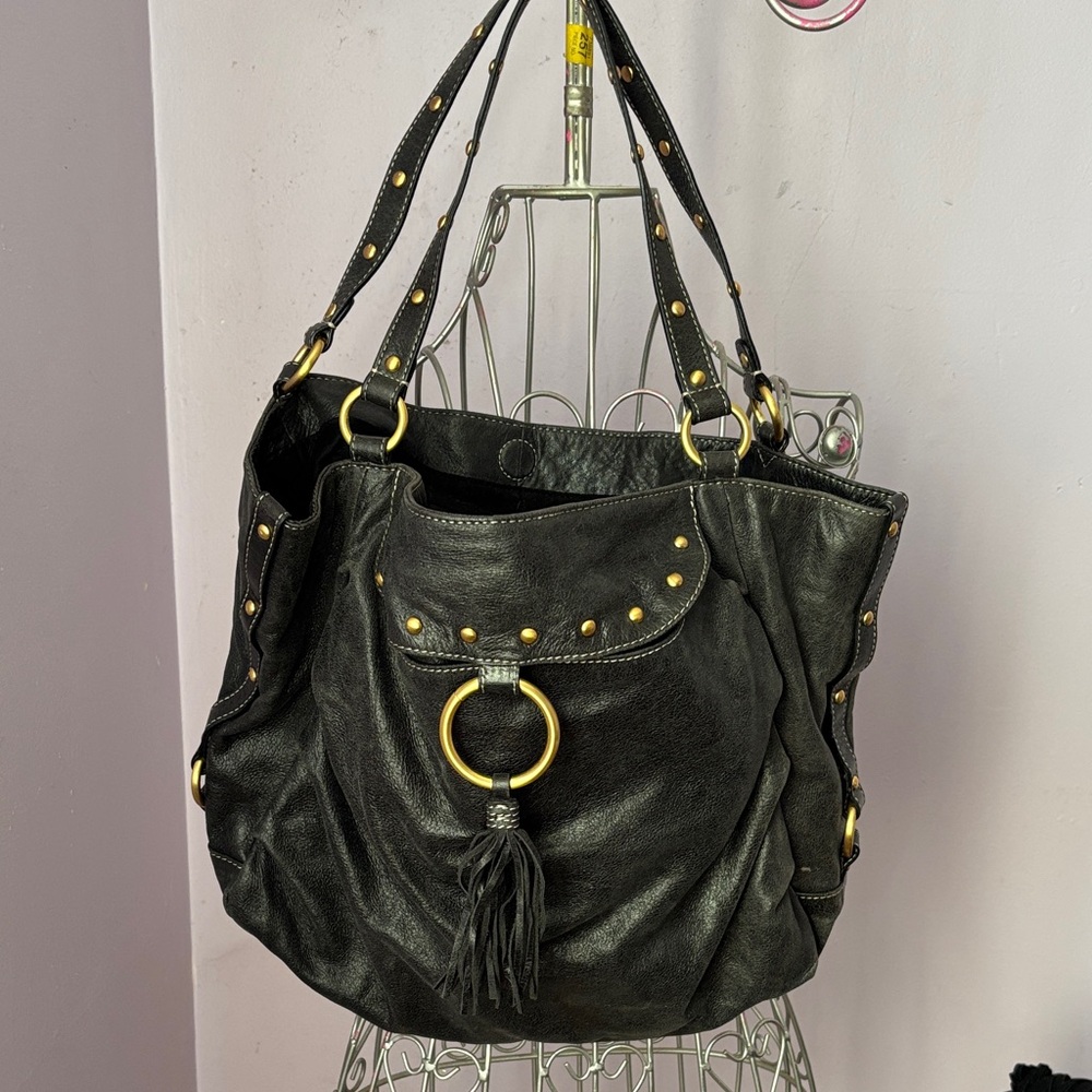 Flash Sale 🎉Fossil Black Leather Tote Bag